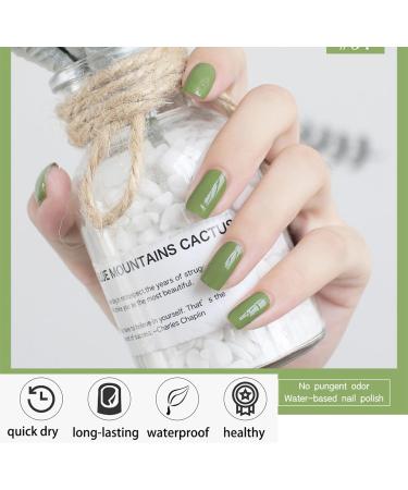 Green Nail Polish Varnish - Milk Green Nail Varnish 12ml Healthy Nontoxic Water-based Nail Polish Air Breathable Long Lasting Chip Resistant Quick Dry Gel Nail Polish Non-baking - Buy Online on GoSupps.com