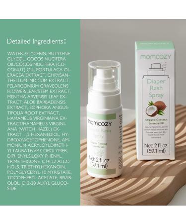 Momcozy Baby Diaper Rash Cream Spray - Natural Hypoallergenic Fragrance-Free Skin Care for Sensitive Skin - 200 Sprays 2 oz - Buy Online on GoSupps.com