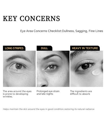 Caffeine & Retinol Eye Serum Day & Night Under Eye Serum for Dark Circles Puffiness and Fine Lines Cooling 360 Roller | Firming & Revitalizing Eyes Anti-Aging EyeCare for Women & Men / 0.7 Fl.Oz - Buy Online on GoSupps.com