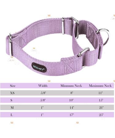 Mikivery Violet Martingale Dog Collar | Adjustable Safety Choke Training Collar for Medium & Large Dogs M 35.5cm-53cm - Buy Online on GoSupps.com