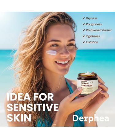 Natural Beef Tallow Sunscreen SPF 50 Daily Sun Care for Extremely Sensitive Acne-Prone & Kid-Safe Skin Non-Toxic Sunblock with 22% Non-Nano Zinc Oxide Clean Formula for Face & Body Sunscreen - Crepey Skin 2.12 Fl Oz (  - Buy Online on GoSupps.com