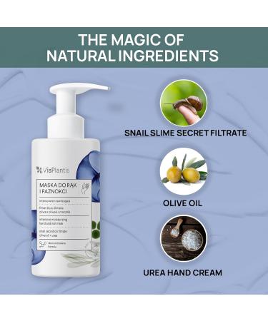 Vis Plantis Hand Cream & Nail Cream for Women 135ml | Snail Mucus Serum Olive Oil & Urea | Natural Hand & Nail Care Cosmetics - Buy Online on GoSupps.com