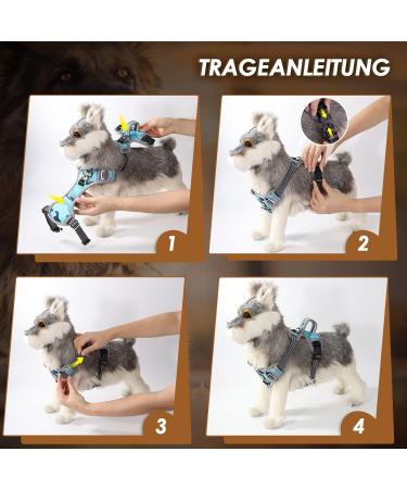 Eyin Large Dog Harness - Adjustable Breathable Reflective Padded with Handle | Camouflage | Perfect for Daily Training | Sizes Neck 42-60cm Breast 47-86cm - Buy Online on GoSupps.com