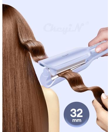 CCKeyin 32mm Wave Iron for Mermaid Waves | Beach Waves Curling Wand & Multi-Styler | French Wave Curlstick | Perfect for Long & Short Hair - Purple - Buy Online on GoSupps.com