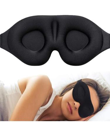 YUYVIO Sleep Mask 3D Concave Design 100percent Blackout Ultra Soft Adjustable Eye Mask 3D No Nose YUYVIO-home-150 0