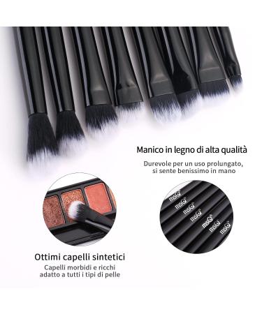 MSQ 8 Eyes Makeup Brush Set - Premium Eye Shadow Brushes for Flawless Makeup Application - Buy Online on GoSupps.com