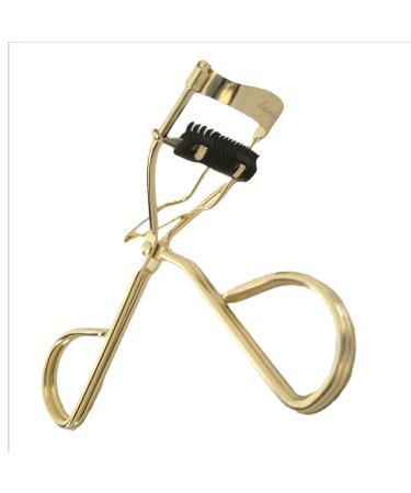 Stainless Steel Professional Eyelash Curler | Precision Alignment Eyelash Curler for Flawless Lashes | Lash Curler with Brush for Enhanced Eye Beauty Gold