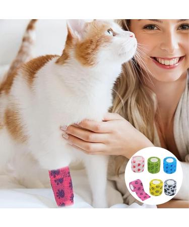 6 Rolls Vet Wrap Cohesive Bandages Dog Bandage Pet Dogs Leg/Ear/Knee/Ankle/Paws Wound Tape Self-Cohesive Cover Wraps for Cat Horses Canine Care Wounds Dressings Adhesive Elastic Comfy Gauze Bandanas Patterned - Buy Online on GoSupps.com