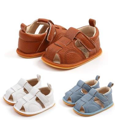 RVROVIC Baby Sandals - Soft Sole Summer Infant Crib Shoes 6-12 Months (Denim Blue) - Buy Online on GoSupps.com