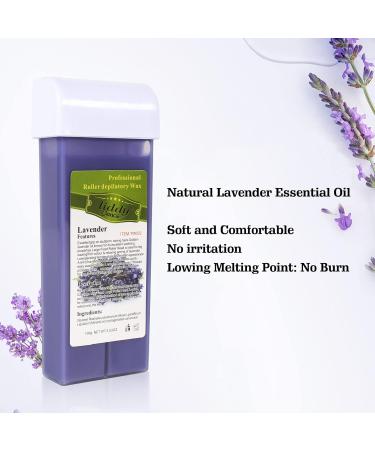 Lavender Roll on Wax Kit Refill Cartridge - 4 Pack for Women | Hair Removal Wax Roller for Legs, Arms, Bikini & Brazilian Waxing - Buy Online on GoSupps.com