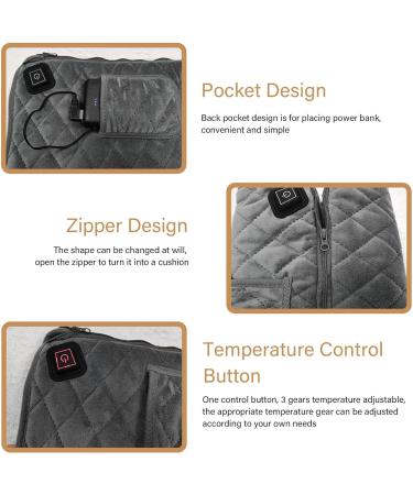 Fdit Electric Heating Pad - Adjustable Temperature Foldable USB Heating Blanket Soft PET Cotton for Fast Relief - Buy Online on GoSupps.com
