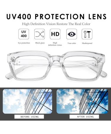 Buy Acme Blue Light Filter Glasses | Stylish Large Frame Computer Glasses for Men & Women - A2 White & Tea 50mm - Buy Online on GoSupps.com