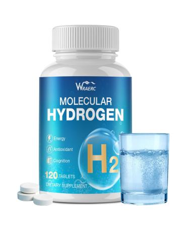 Hydrogen Water Tablets with Magnesium -12 PPM Hydrogen Tablets for Drinking Water Molecular Hydrogen Water H2 Tabs Supplement for Cognitive Cellular Health 120 Count (Pack of 1)
