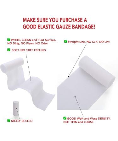 Hospora Medical Elastic Cotton Gauze Roll - 4 x 11-12ft - 24 Pack, for Vet Injuries & Swelling - Buy Online on GoSupps.com