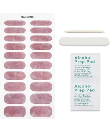 JMEOWIO Gel Nail Stickers Pink White Semi Cured Gel Nail Strips Wraps UV/LED Nail Supplies Nail Art Design Decoration Accessories - Buy Online on GoSupps.com