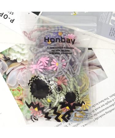 Honbay 30PCS Elastic Daisies Hair Ties - Cute Ponytail Holders for Thick & Curly Hair (5 Colors) - Buy Online on GoSupps.com