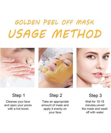Gold Peel Off Mask Peel Off Anti Wrinkle Whitening Mask Gold Foil Cleansing Mask Anti Wrinkle Anti Aging Face Mask for All Skin Types Skin Firming & Rejuvenating for Radiant Face Masks - Buy Online on GoSupps.com