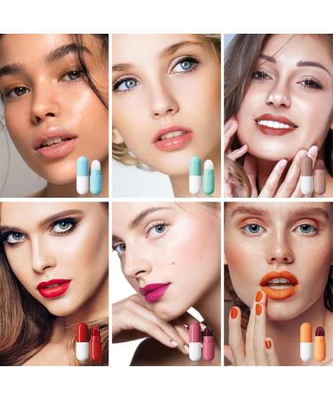 Richolyn Lip Pills Lipstick | Pill Shape Lipstick 24 Hour Lipsticks Nude Velvet LipstickLong Lasting Lipstick in - Buy Online on GoSupps.com