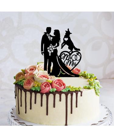 Custom Wedding Cake Topper With Dogs Bride And Groom With German Shepherd Heart Dog Cake Topper Personalized Wedding Topper Couple With Pet Cake Toppers Gift for Wedding Anniversary - Buy Online on GoSupps.com