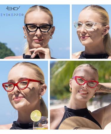 Eyekepper 4-Pack Cat-Eye Reading Glasses +1.75 - Blue Light Blocking Computer Glasses for Women - Buy Online on GoSupps.com