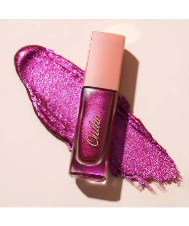 Oulac Glitter Eyeshadow Liquid - Purple Metallic Eyelid Shadow | Vegan & Cruelty-Free | Smooth Shimmer Finish 5.4g - Chaotic Love - Buy Online on GoSupps.com