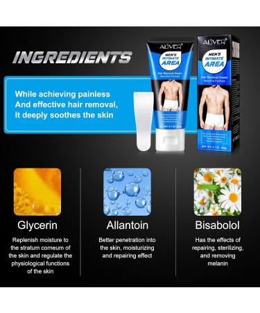 Intimate Private Hair Removal Cream for Men | Painless & Effective Depilatory Cream for All Skin Types | Unwanted Hair Removal in Private Areas - Buy Online on GoSupps.com