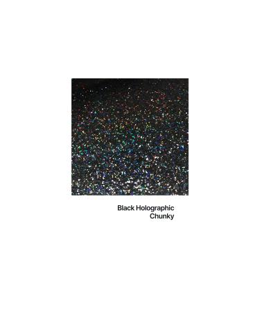 Hemway Eco Friendly Ultra Sparkle Glitter - Black Holographic Chunky - 100g Biodegradable Vegan Cosmetic Glitter for Face, Hair, Nails & Festivals - Buy Online on GoSupps.com