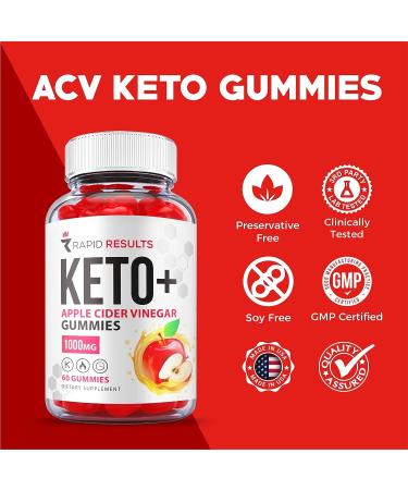 Rapid Results Keto ACV Gummies - Vegan Non GMO Formula with Apple Cider Vinegar for Weight Loss (60 Gummies) - Buy Online on GoSupps.com