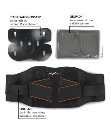 Maxxmee Back Support Belt with Gel Pad | One Size Stabilizer Insert | Comfortable 20x120 cm | Reliable Pain Relief for All Body Types - Buy Online on GoSupps.com