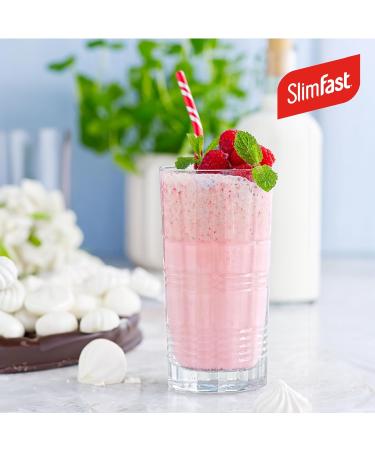 Slimfast Raspberry & White Chocolate Milkshake Powder - Protein-Rich Low-Calorie Diet Shake | 225 Calories per Serving | 365g - Buy Online on GoSupps.com