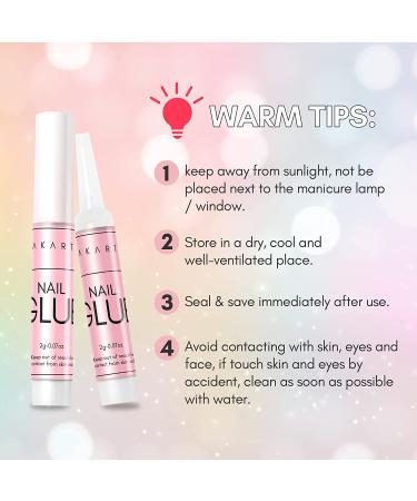 Makartt Super Strong Nail Glue - Long Lasting Adhesive for Acrylic & Press-On Nails (0.07oz, 5 Pack) - Buy Online on GoSupps.com