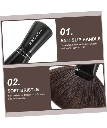 FRCOLOR Large Neck Duster Brush Fan Highlighter Mineral Blush hair cosmetics Neck Duster large eye shadow Miss Hair Cutting Neck Duster Brush 20x4x16cm Coffee - Buy Online on GoSupps.com