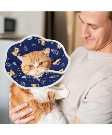 Amabro Small Cat Cone Collar Soft Kitten Recovery Cone Adjustable Protective Pet Cone Collar Fasteners Collars Kitten Wounds Not Block Vision Dogs Puppies(M Size) - Buy Online on GoSupps.com