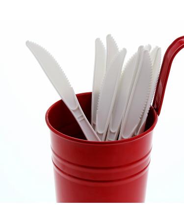 AmerCare Medium-Heavy Weight Unwrapped White Polystyrene Knives Case of 1000