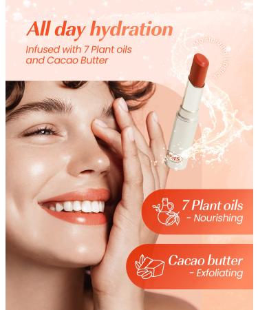 Official Lip Balm | Moisturizing Lip Butter & Lipstick | Korean Beauty | 02 Vintage Orange - Natural Daily Make-Up for Dry Lips - Buy Online on GoSupps.com