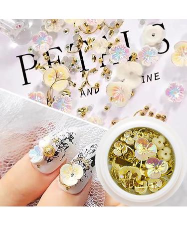 SILPECWEE 6 Boxes 3D Nail Art Decoration Set - Cat Eye Stones Shell Flower Metal Nail Studs & Tools for Stunning Manicures - International Shipping Available - Buy Online on GoSupps.com