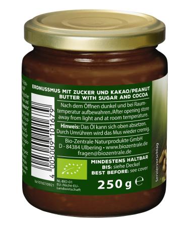 Buy Biozentral Olabnussmus Crunchy Kocao | Vegan Gluten-Free Peanut Cream | 6 x 250g | Palm Oil-Free | Perfect for Muesli & Snacks - Buy Online on GoSupps.com