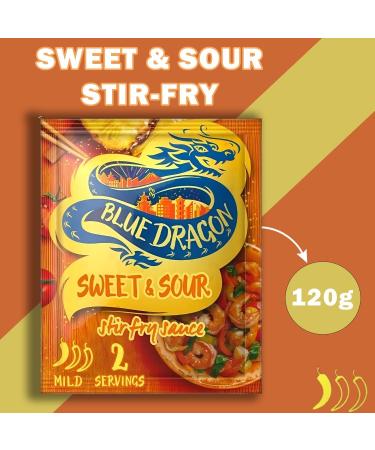 Blue Dragon Sauce Pouch Pick N Mix - Choose From 8+ Flavours | Satay Stir-Fry Oyster & Spring Chow Mein Pad Thai Teriyaki Sweet Chilli Sweet & Sour Black Bean - Pack of 5 X 123 - Buy Online on GoSupps.com