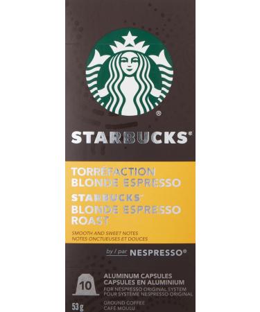 Starbucks by Nespresso Blonde Espresso Roast Nespresso Coffee Capsules Original Line Compatible 5 X 10 Nespresso Coffee Pods 50 Count Blonde Espresso 10 count (Pack of 5)