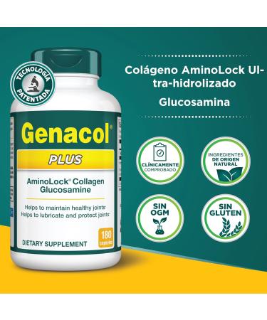 Genacol Plus Glucosamine and Collagen Joint Supplement Lubricates Protects and Maintains Heathy Joints Relieves Joint Discomfort Plus 180 Capsules (60-Day Supply) 180 Count (Pack of 1) - Buy Online on GoSupps.com