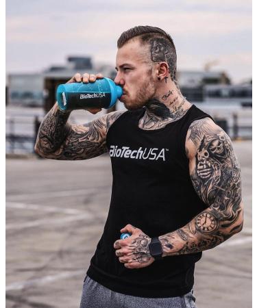 BiotechUSA Wave Shaker Bottle | 100% Leak-Proof | 600 ml Black | Durable Safe & Easy to Clean | Improved Mixing | Ideal for International Shipping - Buy Online on GoSupps.com