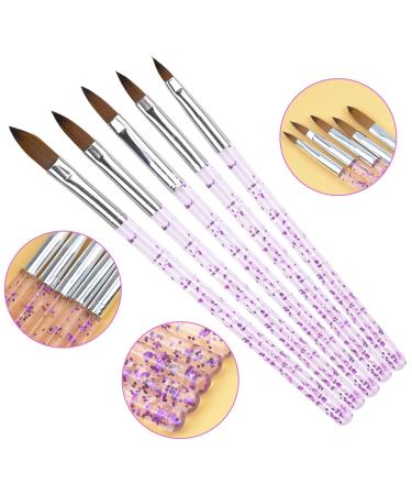 Avodova Acrylic Nail Brush Set - 5 PCS Gel Nail Art Brushes for DIY Designs | Salon & Home Use - Buy Online on GoSupps.com