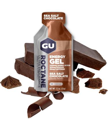 GU Roctane Energy Running Gels - 4 Gel Taster Pack - Sports Energy Gels For Running Cycling Triathlon (4 x 32g Sachets) (Chocolate Sea Salt) Chocolate Sea Salt 4 count (Pack of 1) - Buy Online on GoSupps.com