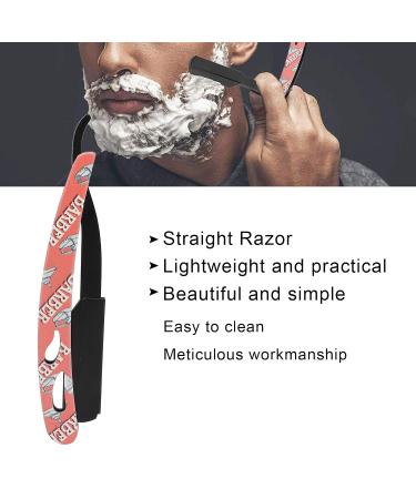 Men's Red Folding Straight Razor - Premium Hair Removal & Barbering Accessory (No Blade) - Buy Online on GoSupps.com