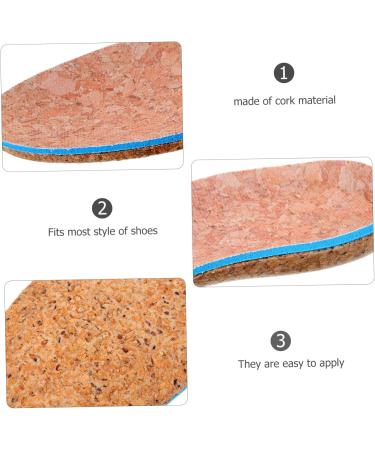 FRCOLOR Cork Insole Lifts for Men - Invisible Height Increase Inserts & Wearable Heel Cushions - Buy Online on GoSupps.com