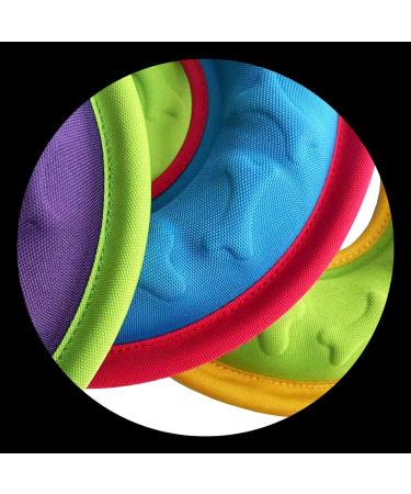 CAISHOW Dog Toy & Dog Ball Dog Disc 9 Inch Dog Frisbee Dog Flying Discs Training Toy Nylon Frisbee Apply To Throwing Catching Floats In Water & Safe Loading Food & Water (BLUE+GREEN) Z.BLUE+GREEN - Buy Online on GoSupps.com