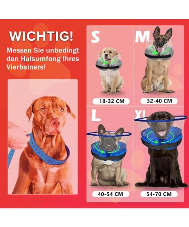 Ashpas Inflatable Break Ruff Dog Collar & Cat Collar - Protective Layer for Long Snouts | Leak Protection & Post-Op Recovery (Removable L) - Buy Online on GoSupps.com