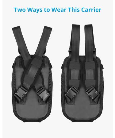 NICREW Legs Out Front Dog Carrier | Hands-Free Adjustable Pet Backpack | Wide Straps & Shoulder Pads - Black - Buy Online on GoSupps.com