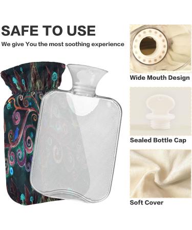 Naanle 2L Hot Water Bottle with Cover - Flowers Tree of Life | Back Pain Relief & Cold Therapy Hand/Foot Warmer - Buy Online on GoSupps.com