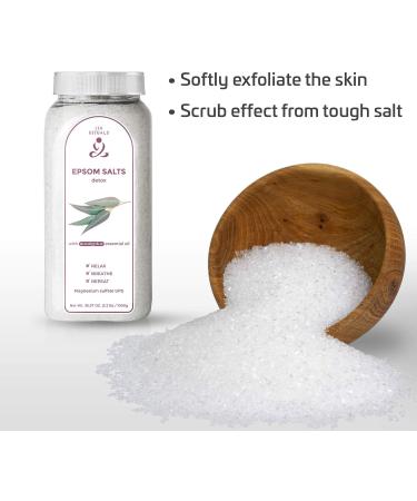 Zen Rituals Epsom Bath Salts Eucalyptus Detox 1 KG - Pure Magnesium Sulfate for Relaxation & Wellness | International Shipping - Buy Online on GoSupps.com